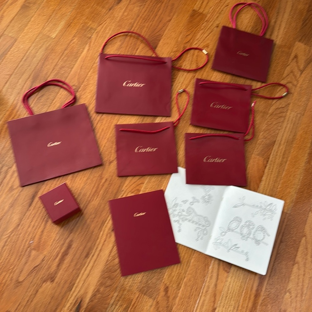 Lots g Cartier Shopping bags! Two Kids Coloring books
